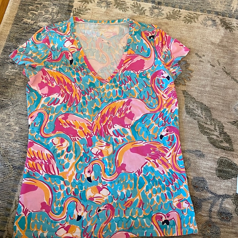 Lilly Pulitzer flamingo tee